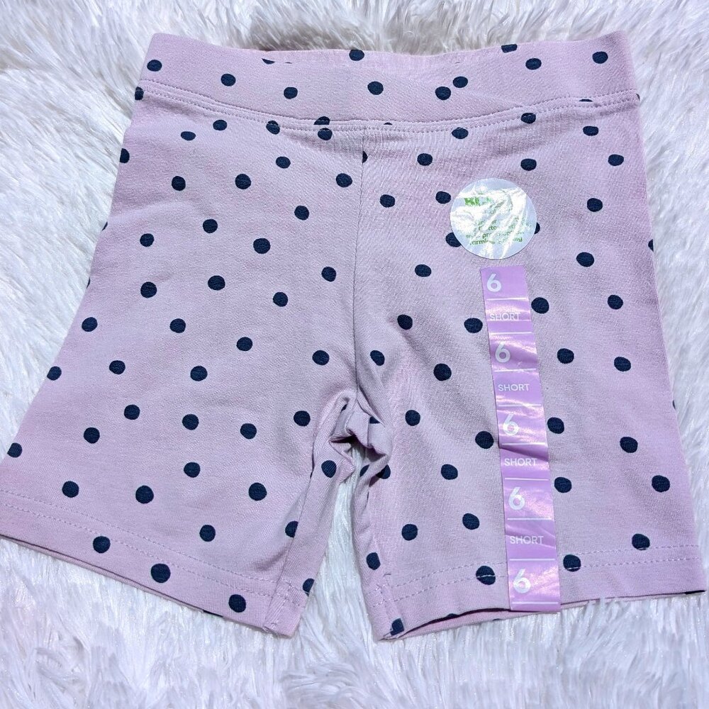 ANKO Kids Purple Polka Dot Shorts Soft Stretchy Casual Wear Elastic Waist…